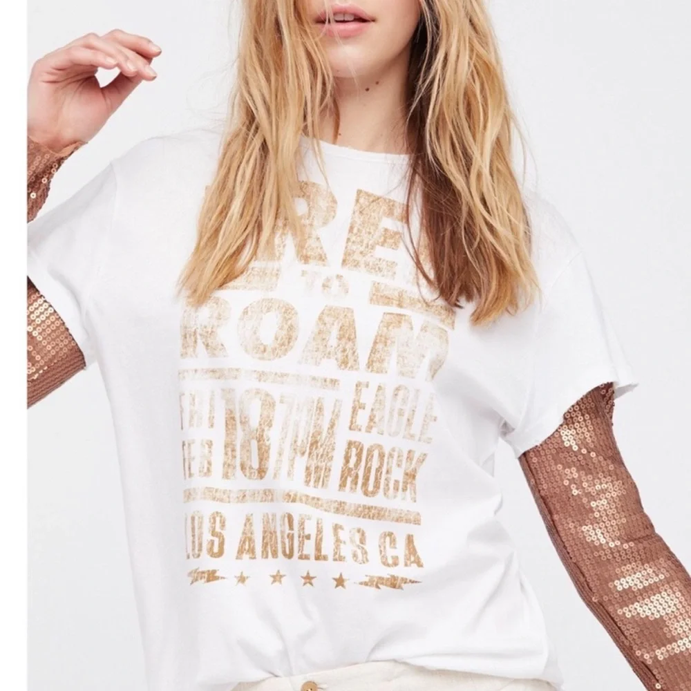Rare Free People Graphic Tee